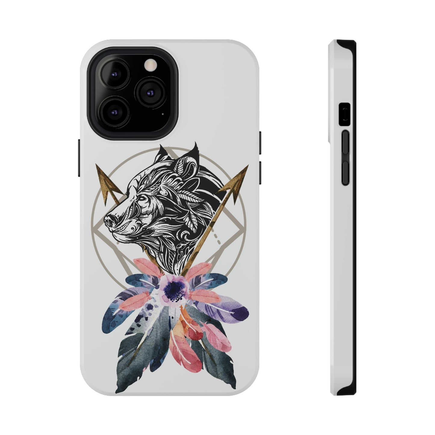 BOHO Styled Wolf - Impact-Resistant Cases for iPhone and Samsung