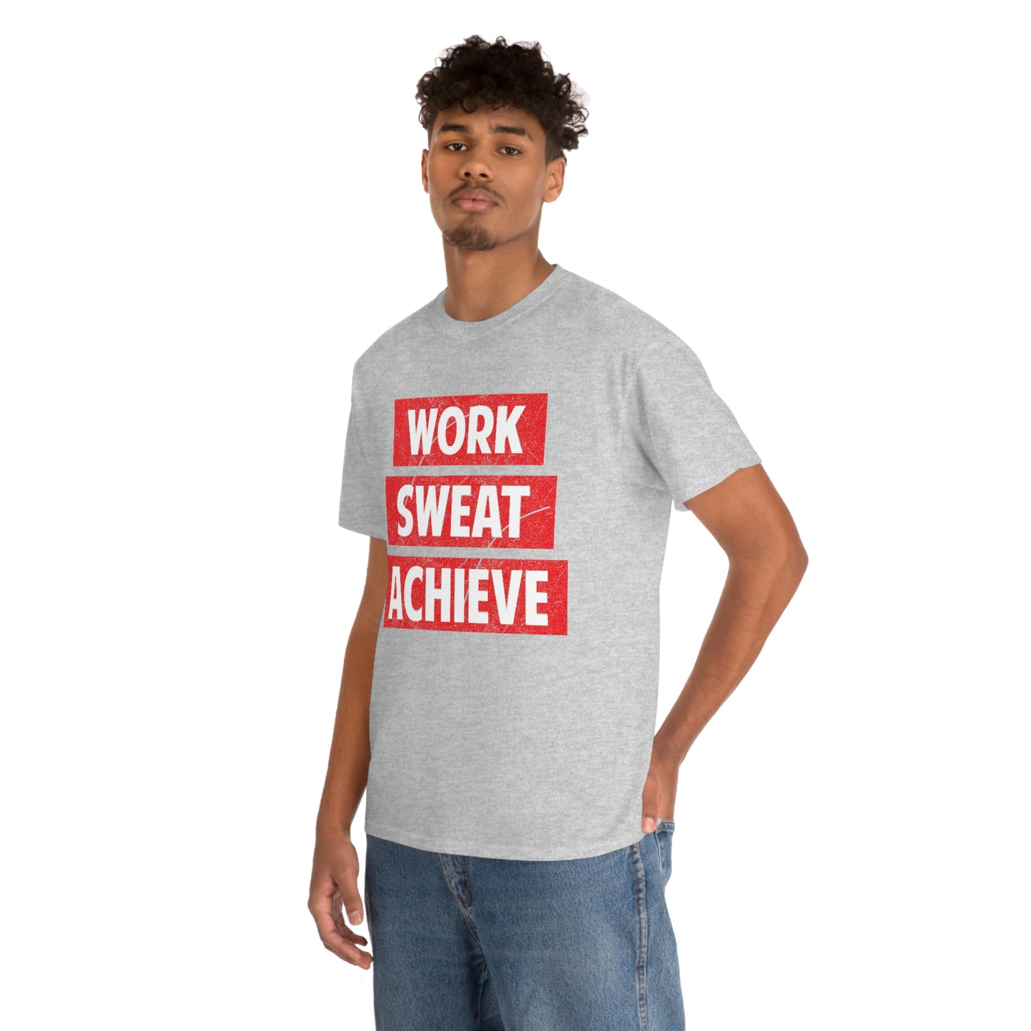 Work, Sweat, Achieve - Unisex Heavy Cotton T-shirt