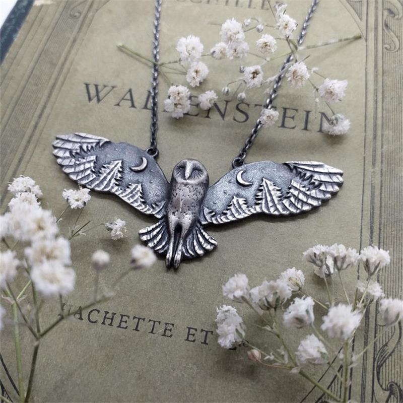 Owl Charm Pendant Necklace