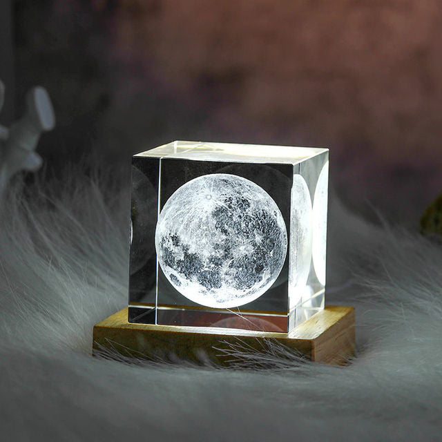 3D Moon Cube LED Night Light