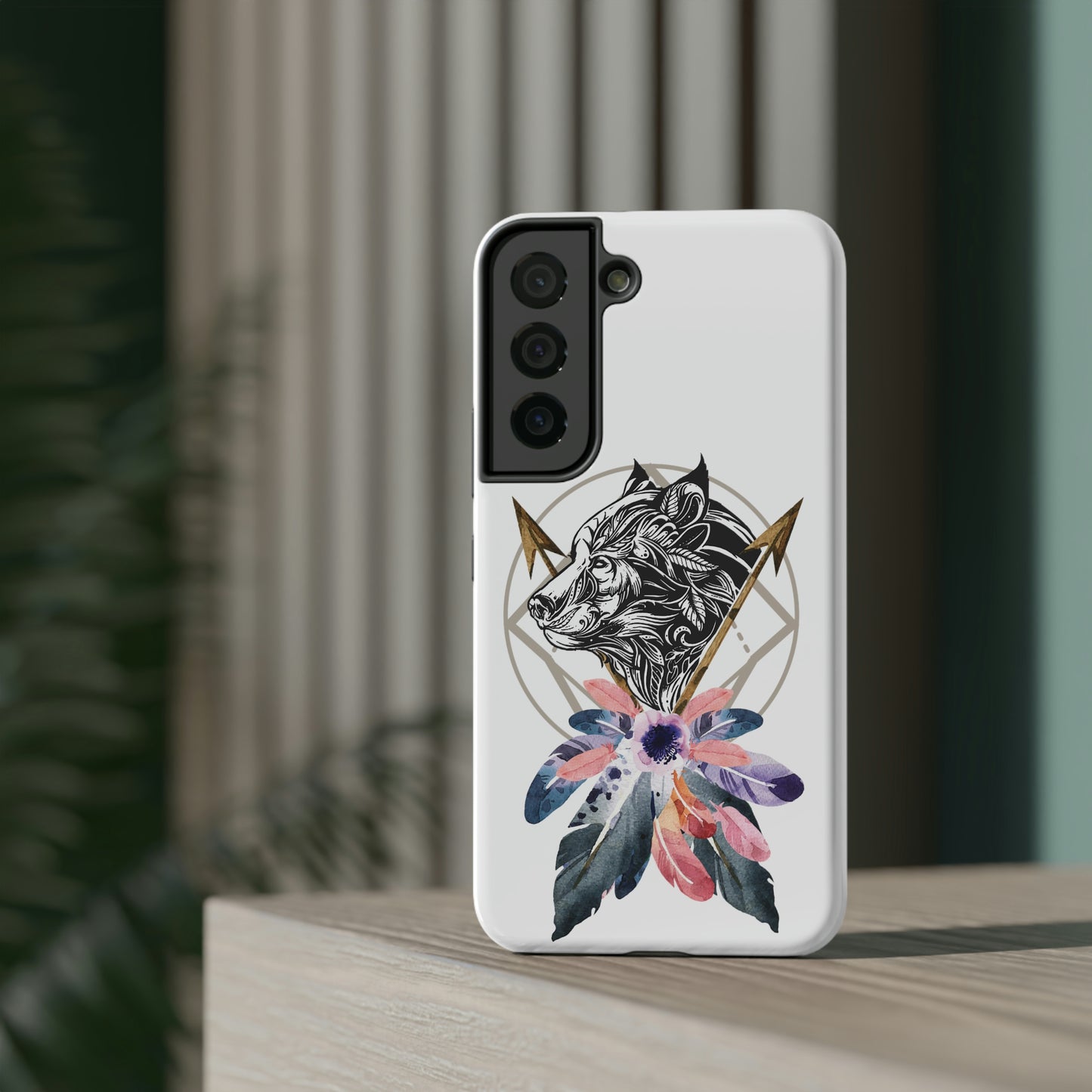 BOHO Styled Wolf - Impact-Resistant Cases for iPhone and Samsung