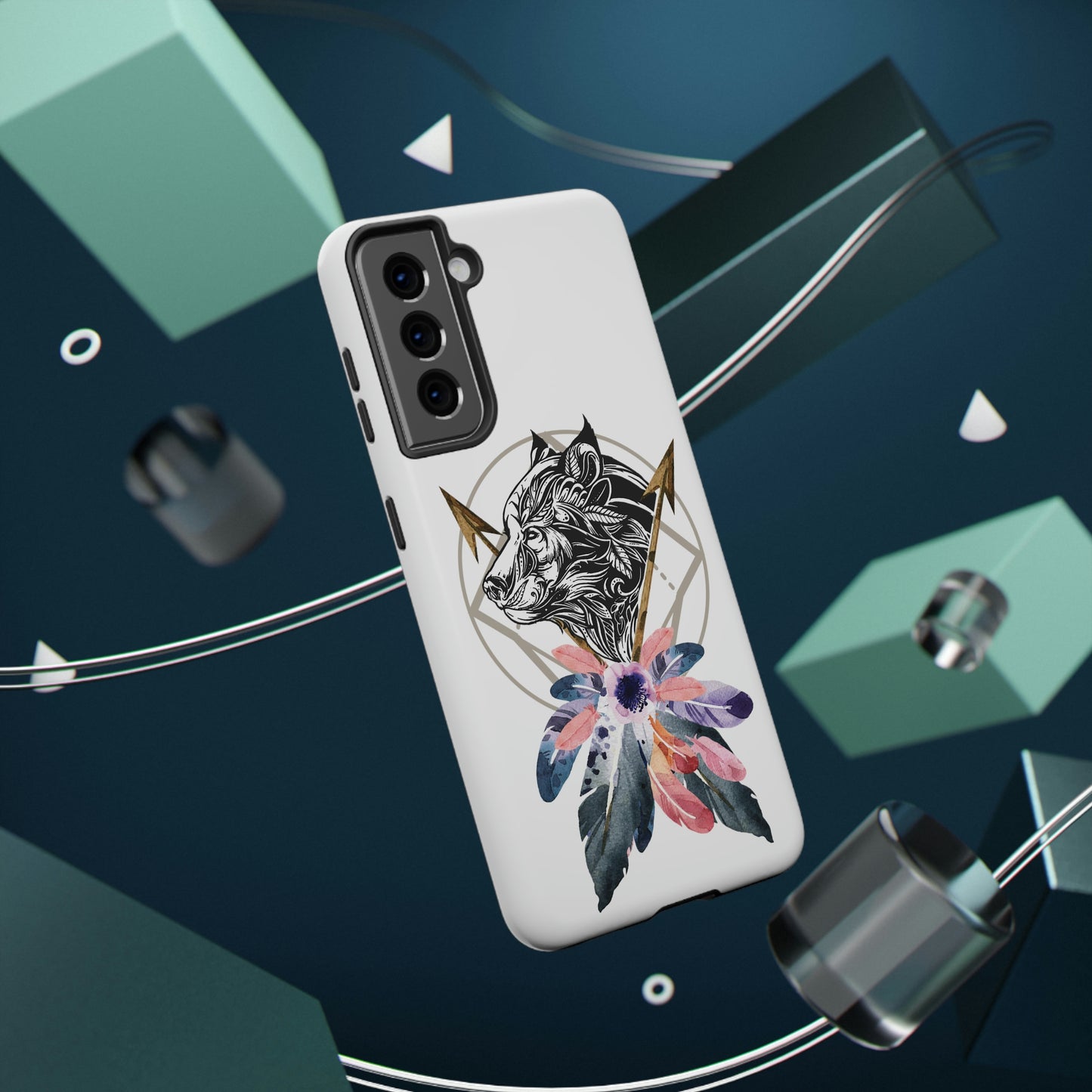 BOHO Styled Wolf - Impact-Resistant Cases for iPhone and Samsung