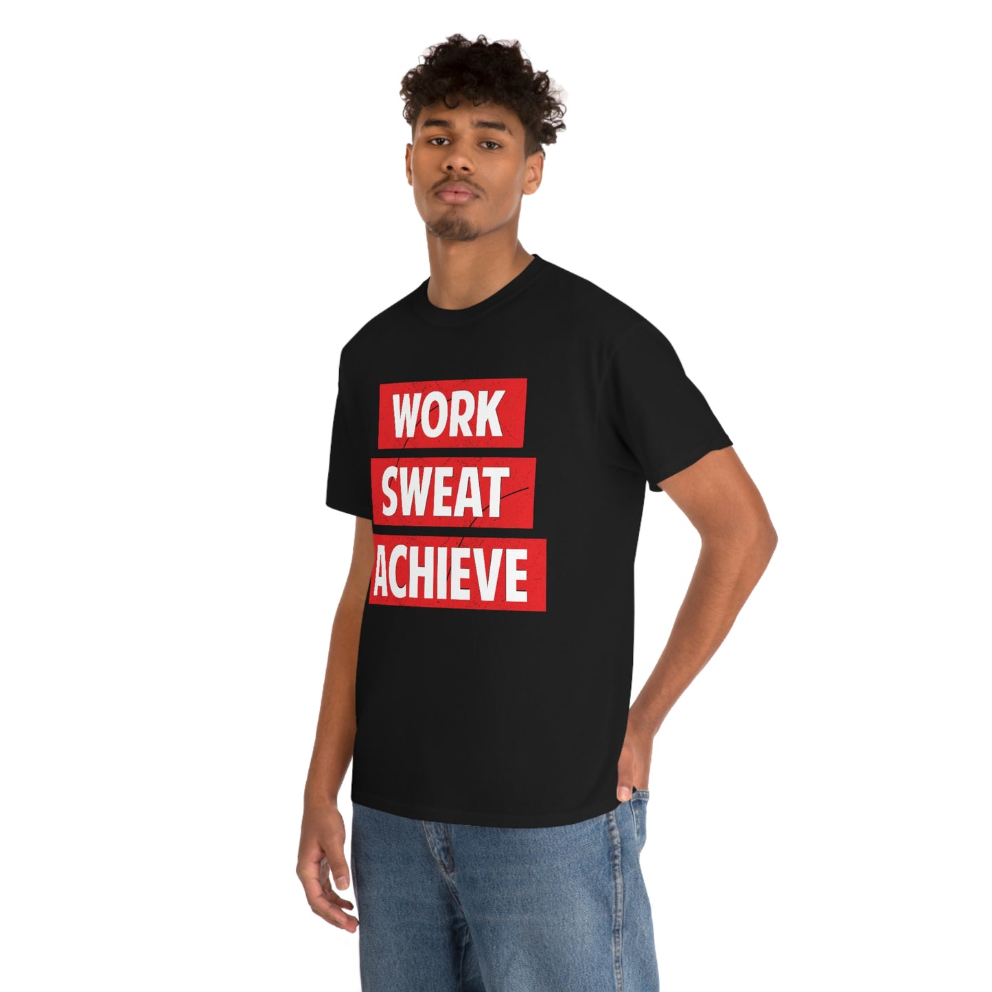 Work, Sweat, Achieve - Unisex Heavy Cotton T-shirt