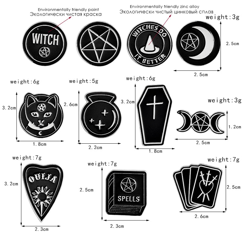 Witchcraft Themed pin collection