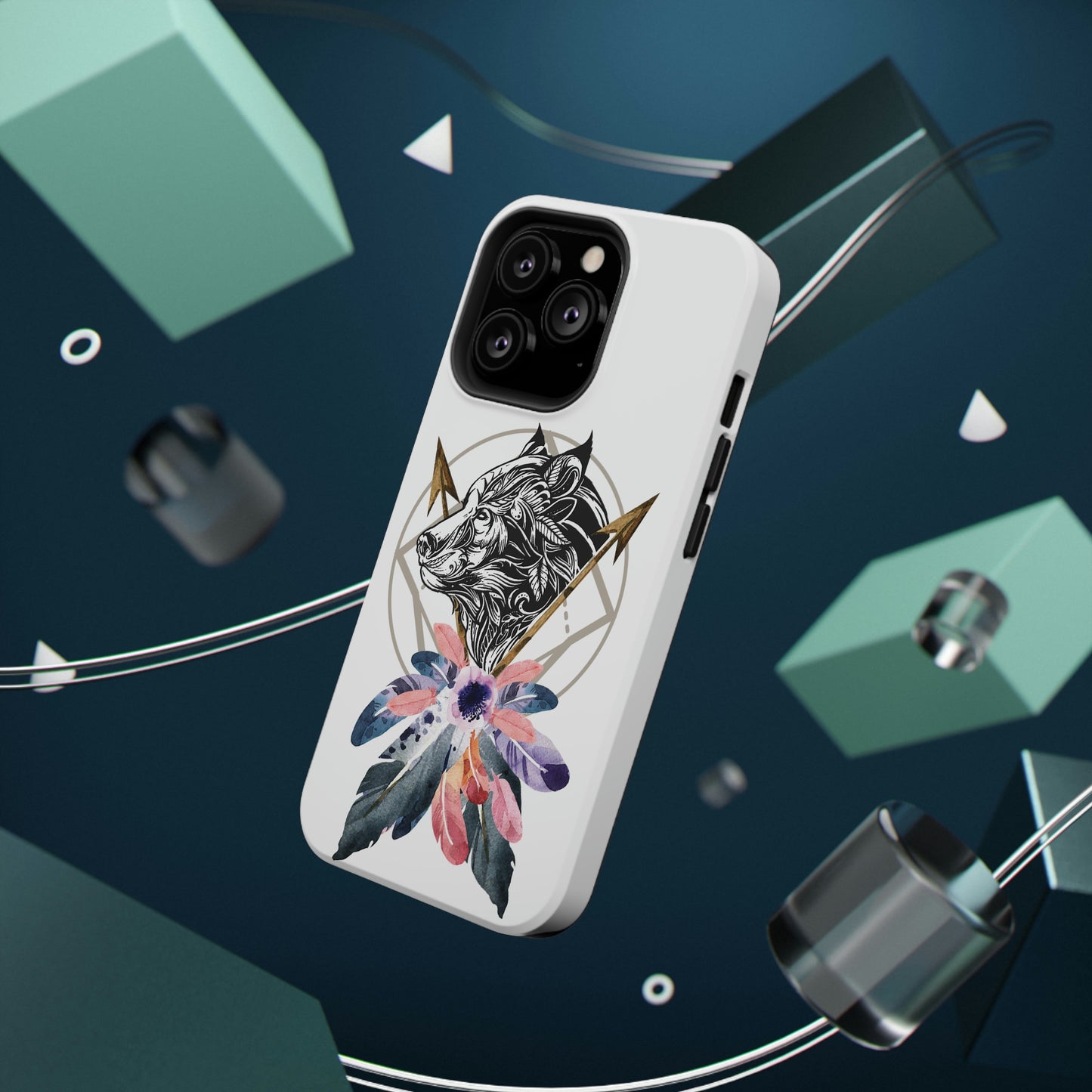 BOHO Styled Wolf - Impact-Resistant Cases for iPhone and Samsung