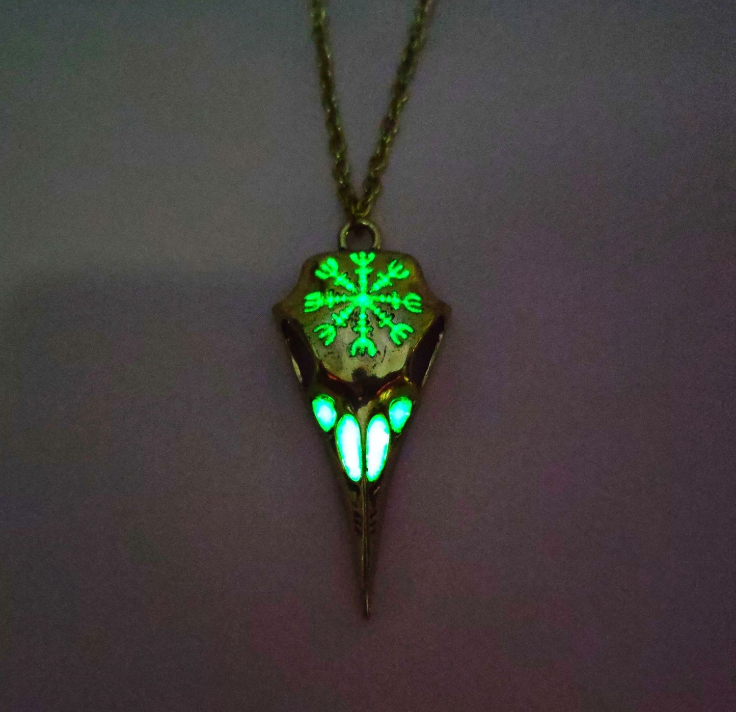 Luminous Viking Inspired Pendant with Necklace