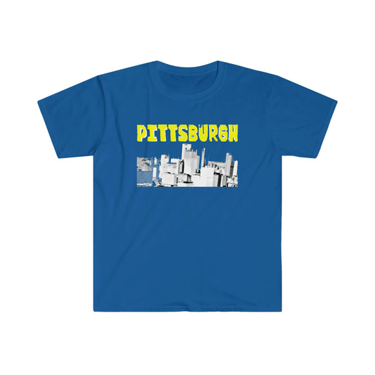 Pittsburgh Cityscape Graphic T-shirt - Unisex Softstyle T-Shirt