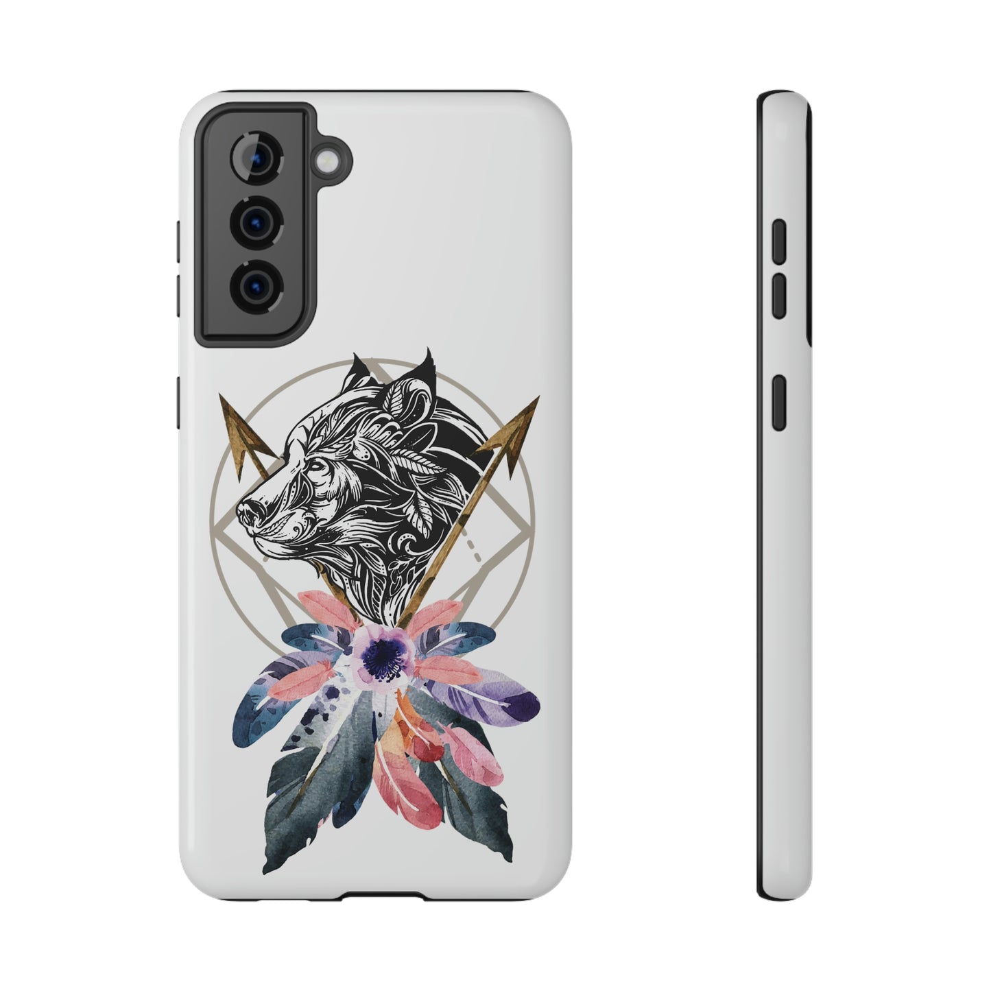 BOHO Styled Wolf - Impact-Resistant Cases for iPhone and Samsung