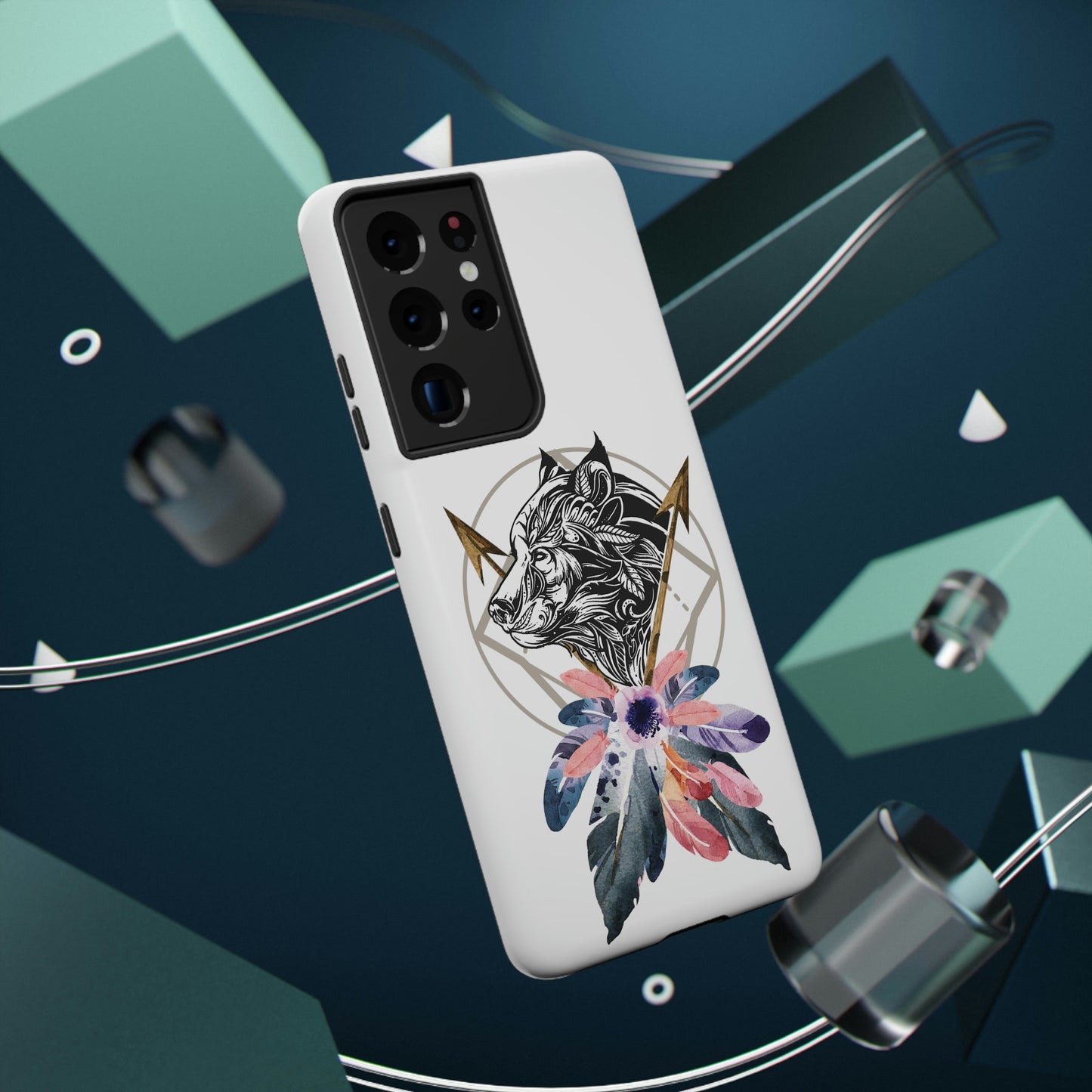 BOHO Styled Wolf - Impact-Resistant Cases for iPhone and Samsung