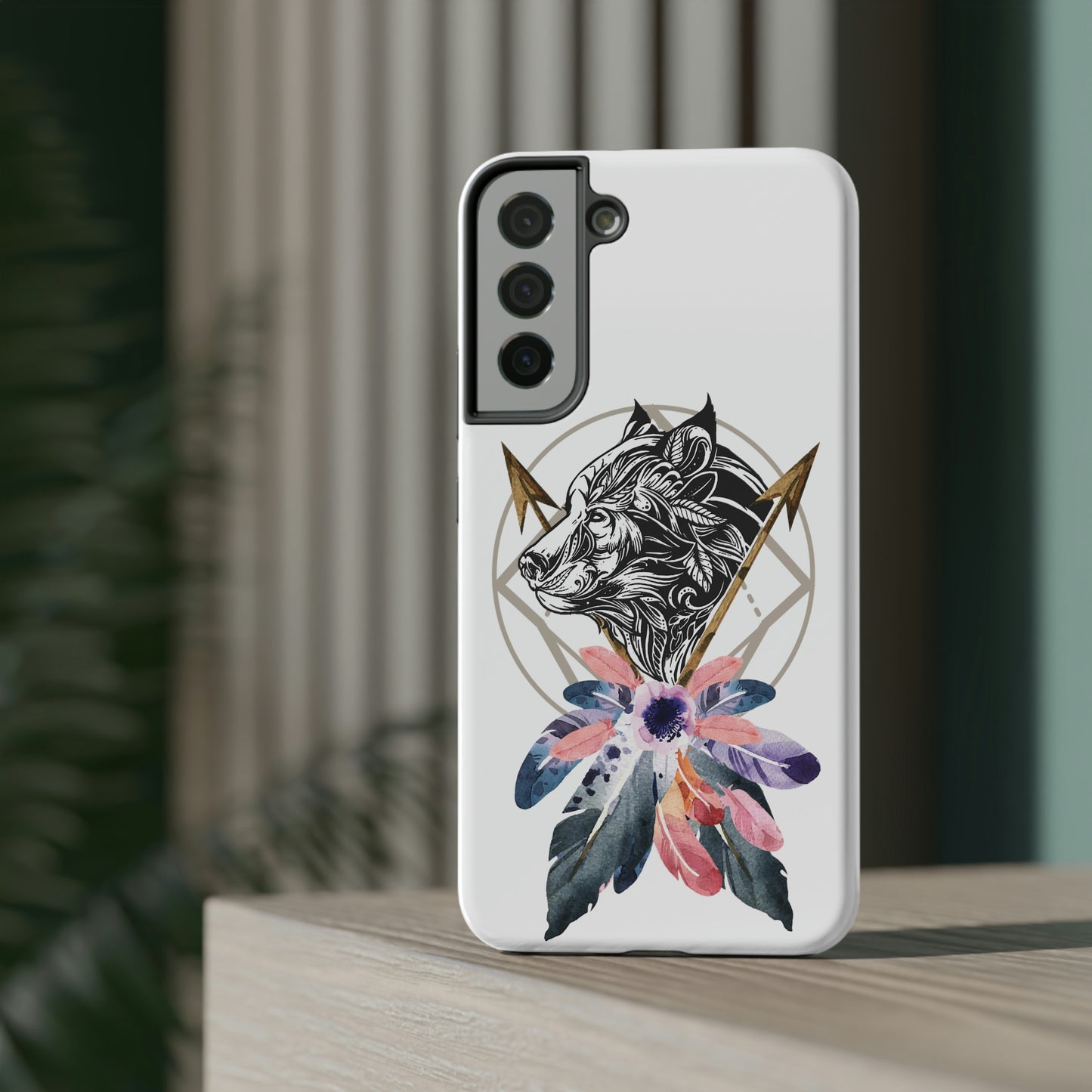 BOHO Styled Wolf - Impact-Resistant Cases for iPhone and Samsung