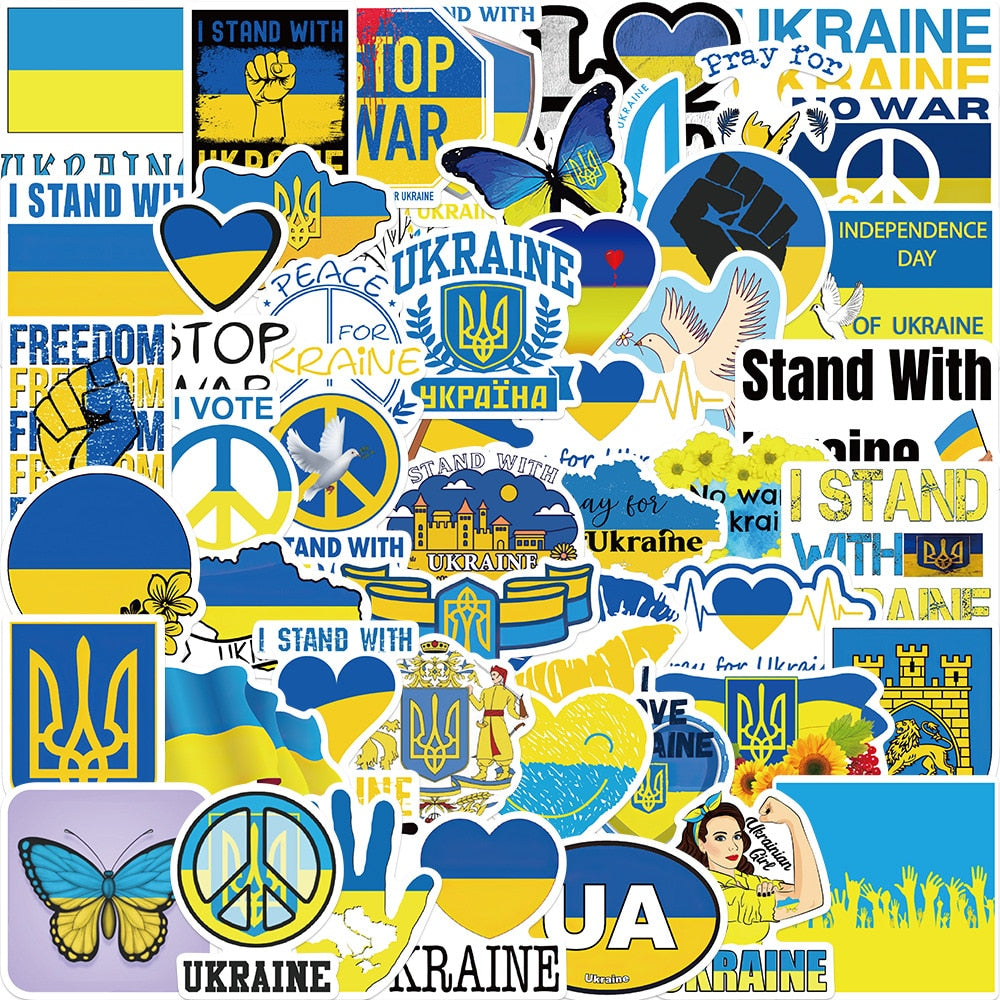 50pcs Ukraine Stickers