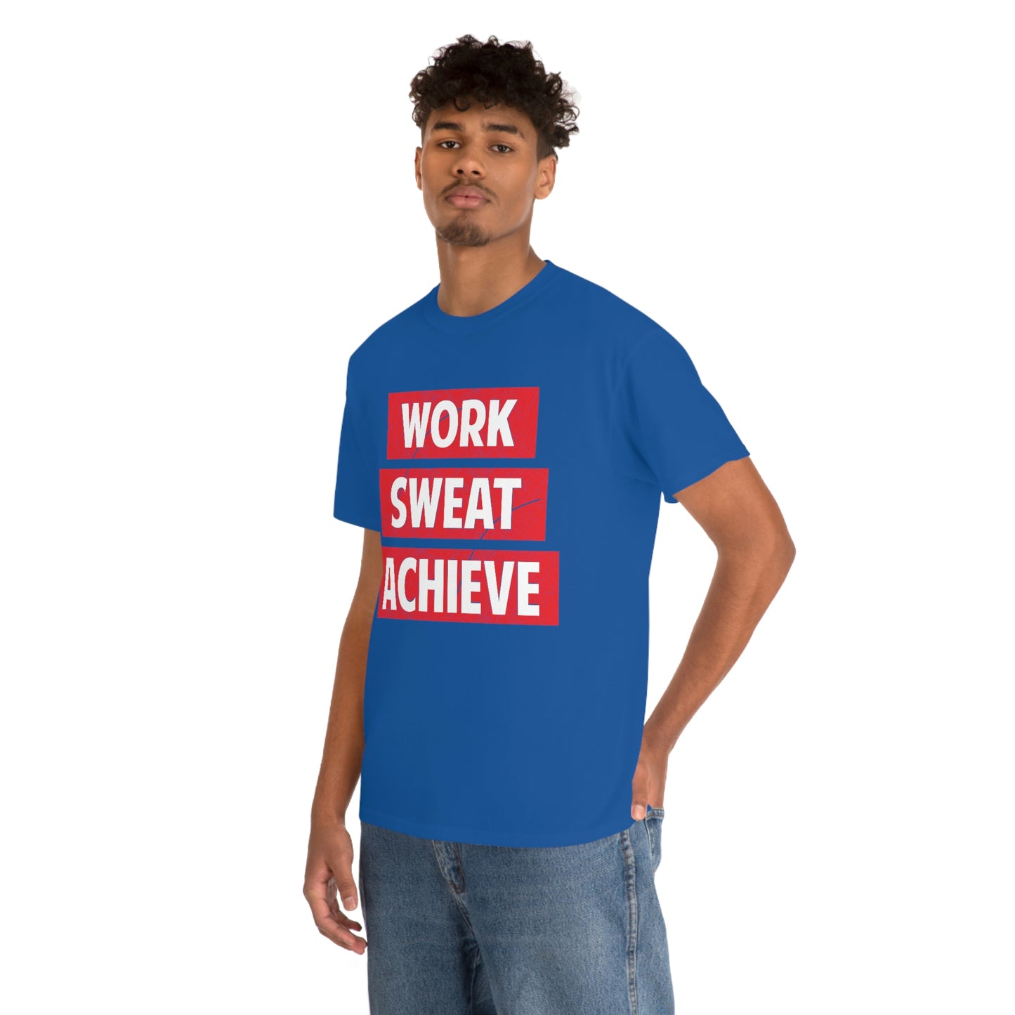 Work, Sweat, Achieve - Unisex Heavy Cotton T-shirt