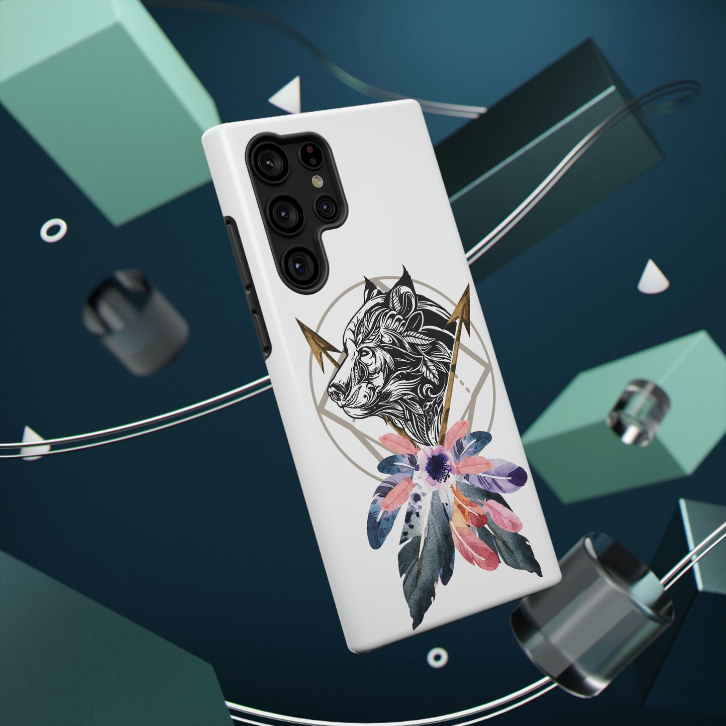 BOHO Styled Wolf - Impact-Resistant Cases for iPhone and Samsung