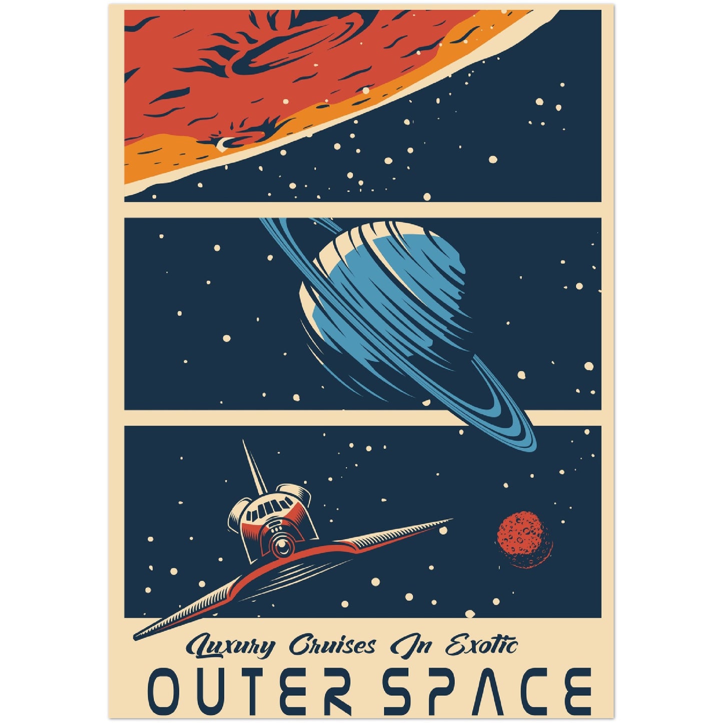 Luxury Cruises in Exotic Outer Space - Classic Matte Paper Poster