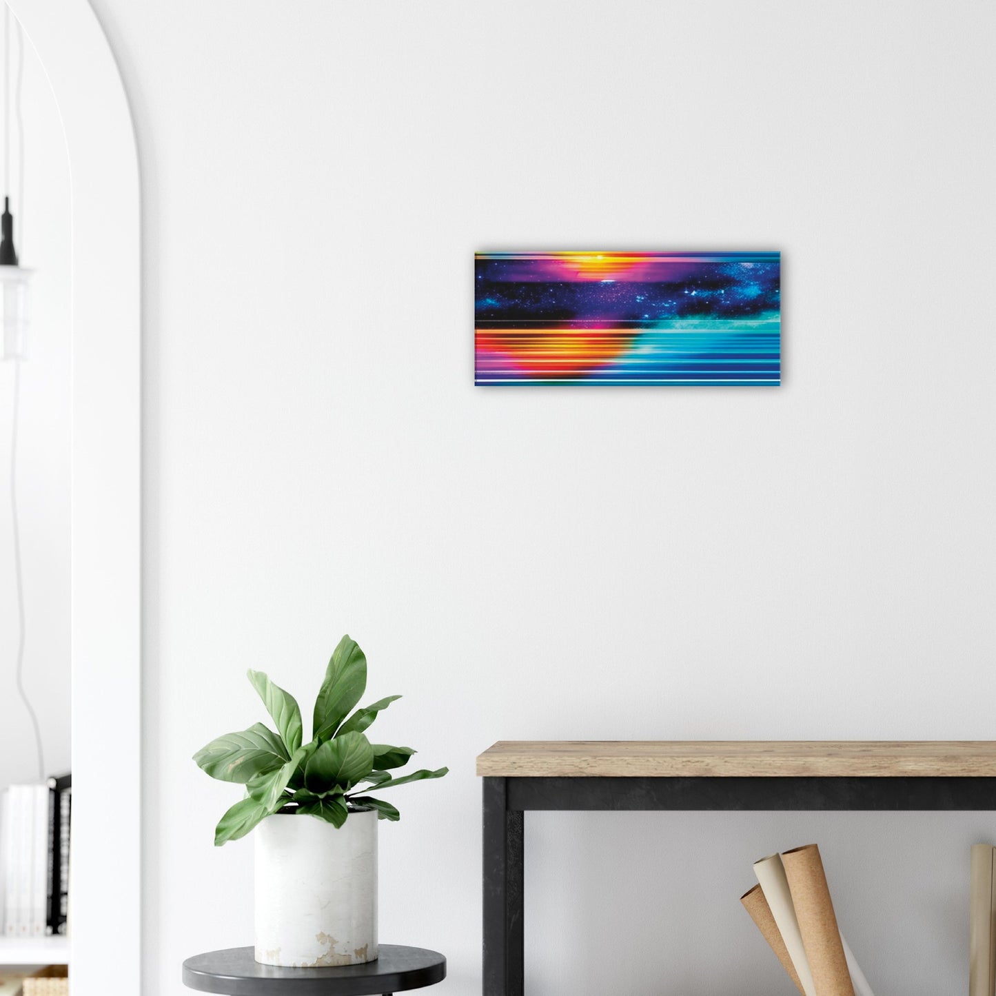 Space Vibrant Colors Art - Canvas