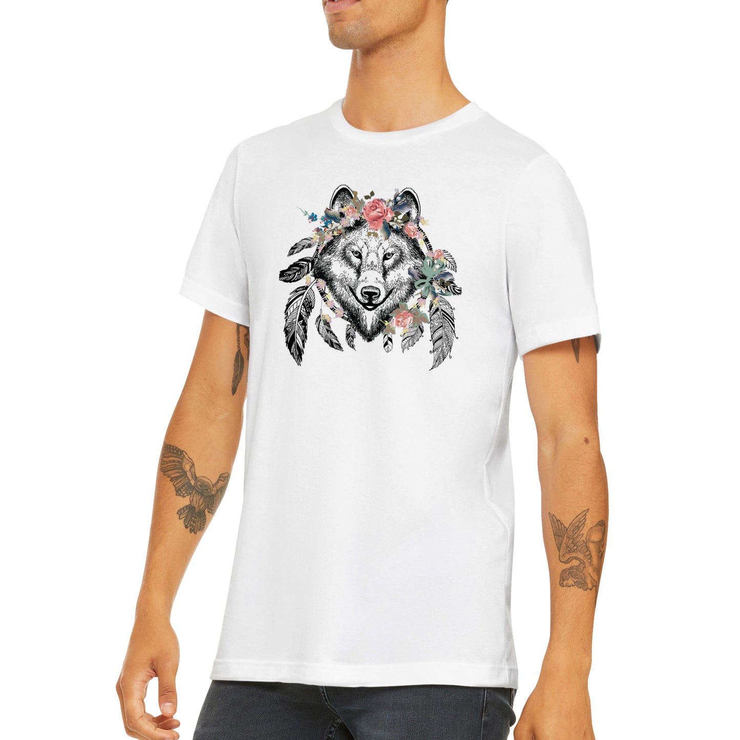 BOHO Style Wolf - Classic Unisex Crewneck T-shirt