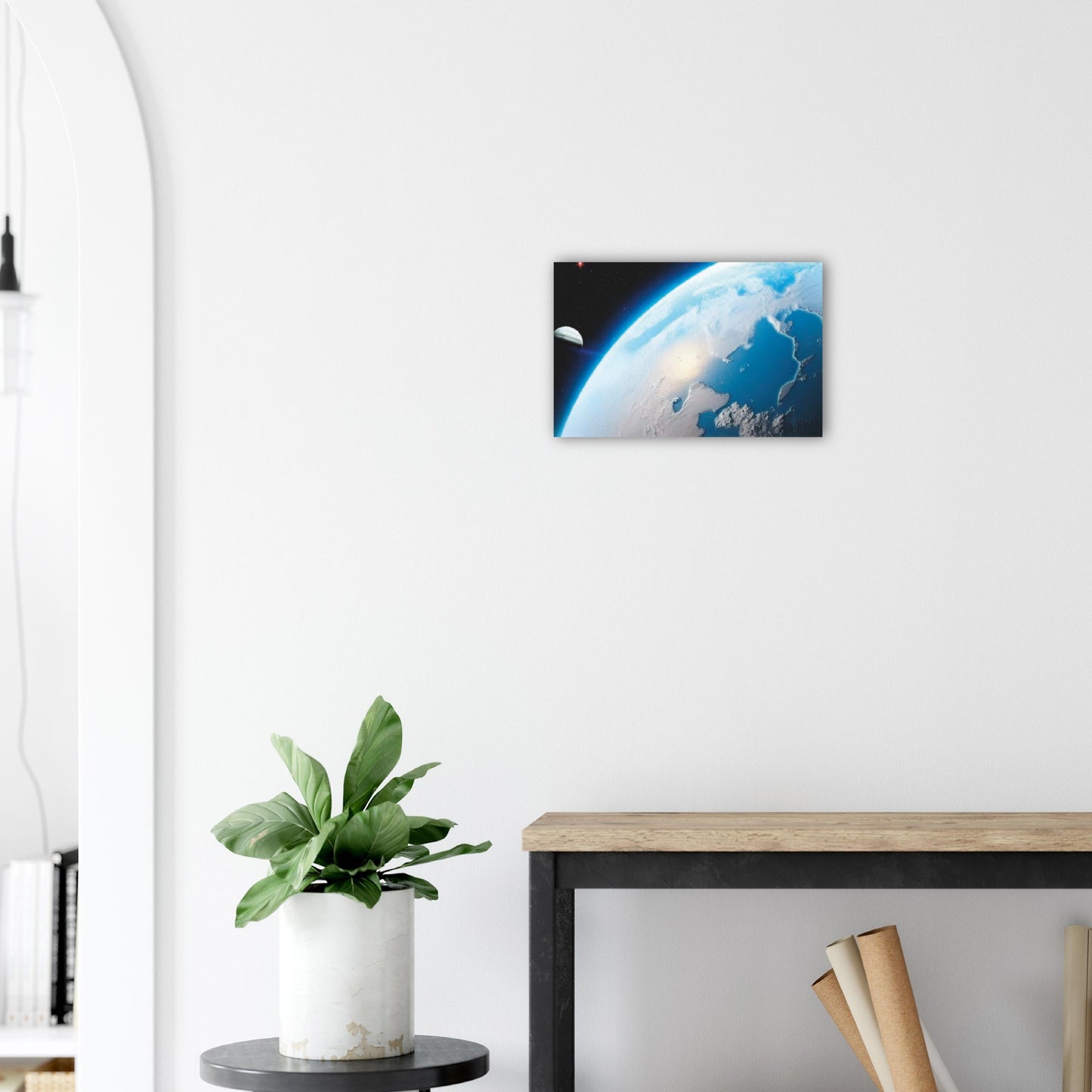 Planet Surface Space Scene - Classic Matte Paper Poster