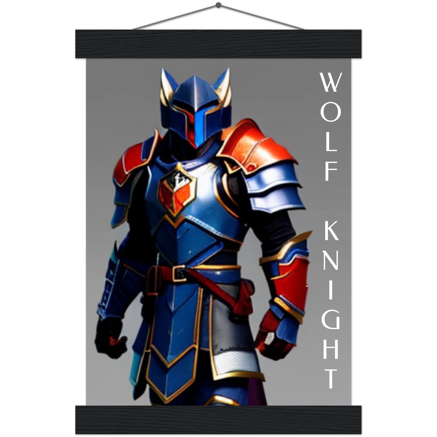 Wolf Knight - Classic Semi-Glossy Paper Poster with Hanger