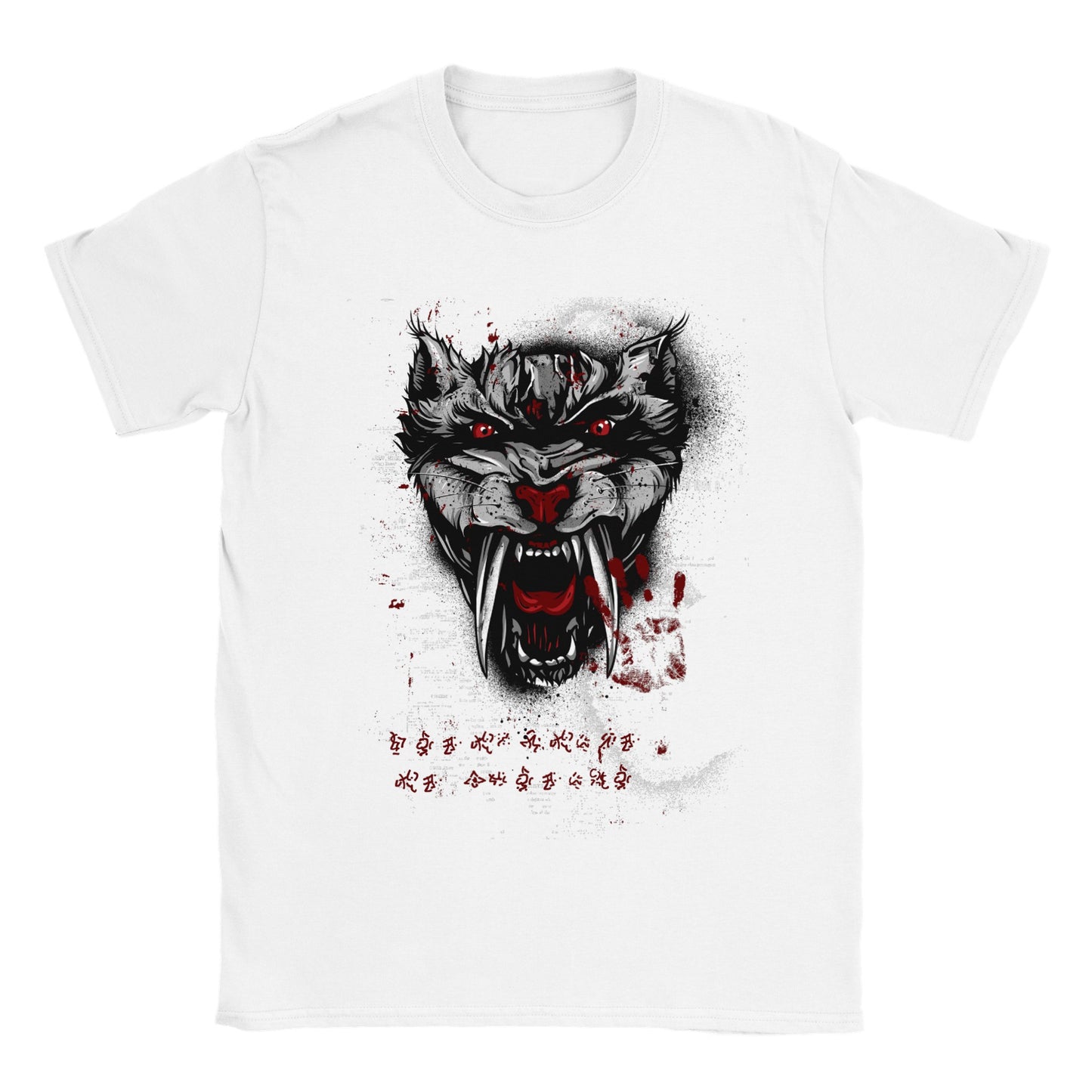 Grunge Wolf - Classic Unisex Crewneck T-shirt