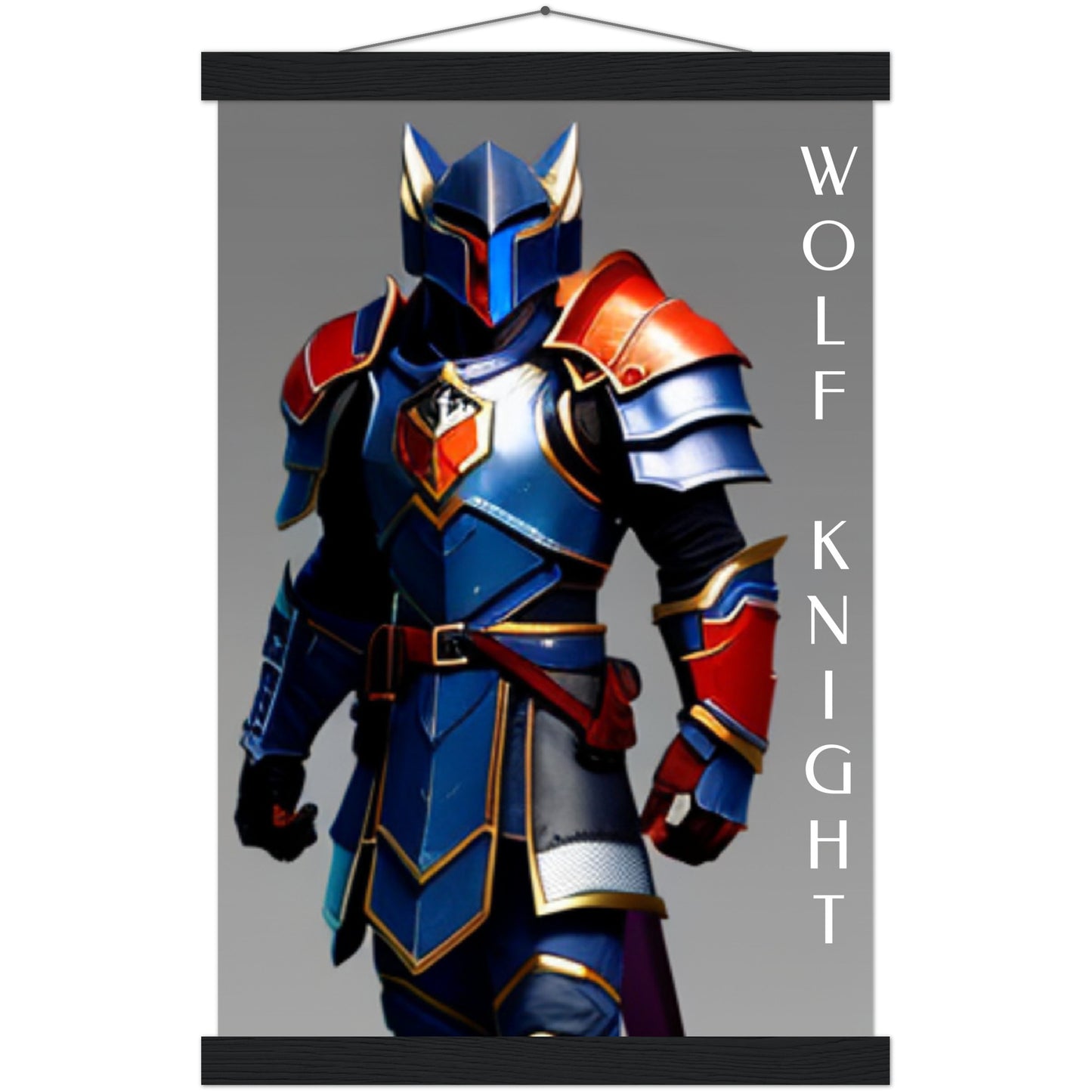 Wolf Knight - Classic Semi-Glossy Paper Poster with Hanger