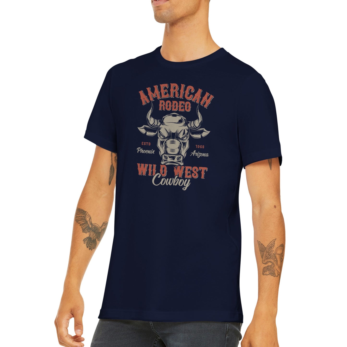 American Rodeo Wild West Cowboy - Classic Unisex Crewneck T-shirt