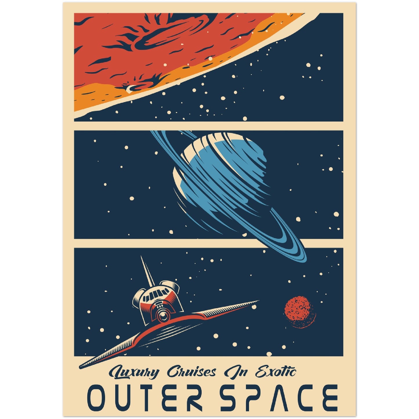 Luxury Cruises in Exotic Outer Space - Classic Matte Paper Poster