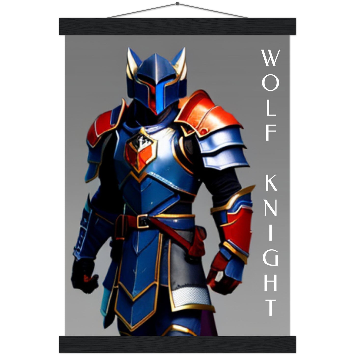 Wolf Knight - Classic Semi-Glossy Paper Poster with Hanger