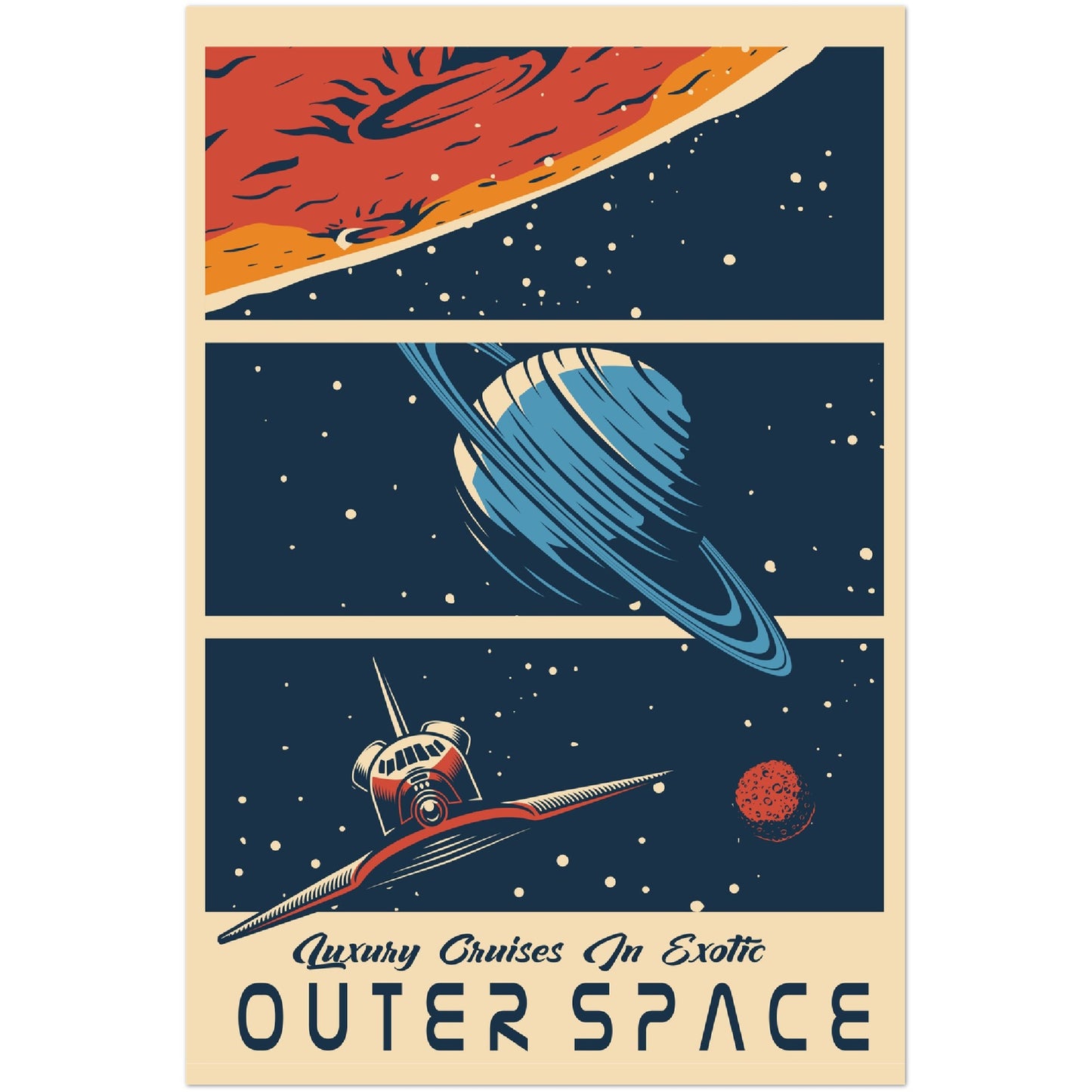 Luxury Cruises in Exotic Outer Space - Classic Matte Paper Poster